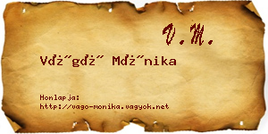 Vágó Mónika névjegykártya